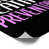 Poster La mort est évitable Ruban de sensibilisation viol (Coin)