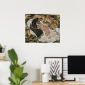 Poster La mort et le grand (Schiele, 1915) (Bureau à domicile)