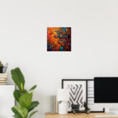 Poster La mosaïque maya : un hommage moderne (Bureau à domicile)