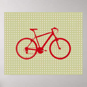 Poster la moto rouge