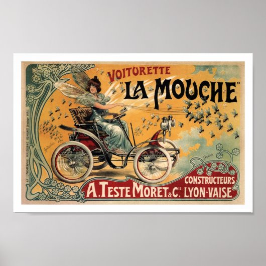Poster La Mouche, Automobile, Publicité, Art Nouveau (Devant)