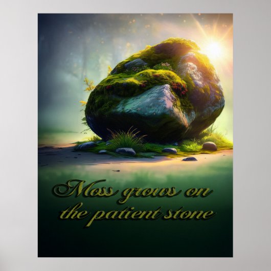 Poster La mousse pousse sur la pierre patiente (Devant)
