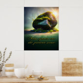 Poster La mousse pousse sur la pierre patiente (Cuisine)