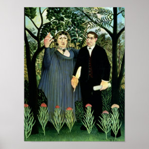 Poster La Muse Inspiring the Poet, 1908-09