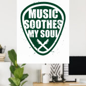 Poster La musique apaise mon âme (Bureau à domicile)