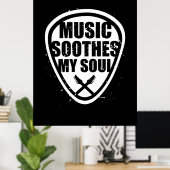 Poster La musique apaise mon âme (Bureau à domicile)