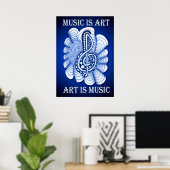 Poster La musique est art (Bureau à domicile)