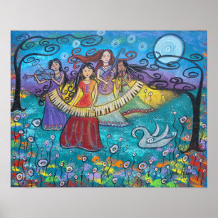 Poster La musique est copie magique de toile