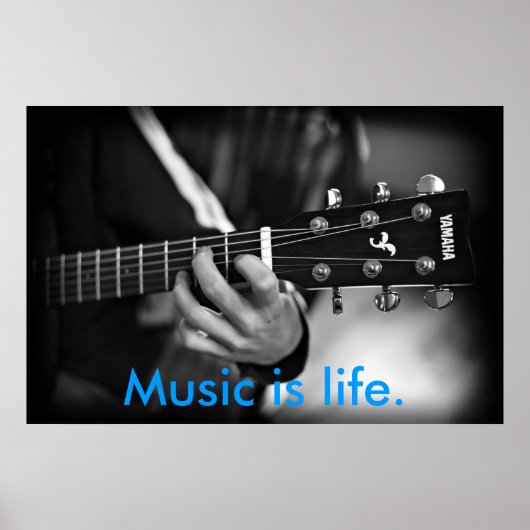 Poster La musique est l'affiche de Life Guitare (Devant)