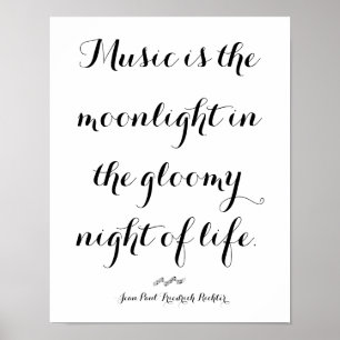Poster La musique est le clair de lune de la vie