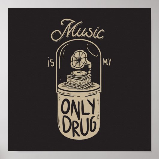 Poster La musique est ma drogue (Devant)