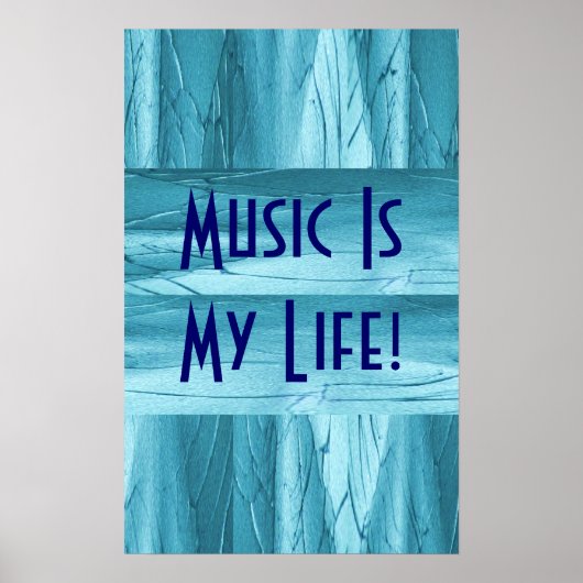 Poster La musique est ma vie en Chrome bleu II (Devant)