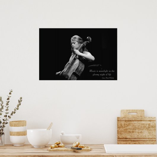 Poster La musique est Moonlight Art Poster/toile/Impressi (Cuisine)