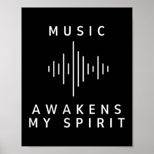 Poster La Musique Éveille Mon Esprit Inspirant Musique Lo