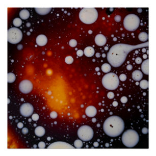 Poster La naissance des étoiles dans un liquide Abstrait