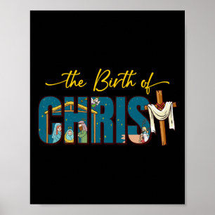 Poster La Naissance Du Christ Croix Nati De Noël Religieu