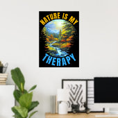 Poster La nature est ma thérapie (Bureau à domicile)