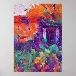 Poster La nature revendique une maison en Bulgarie vibant