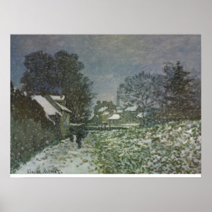 Poster La neige à Argenteuil par Claude Monet