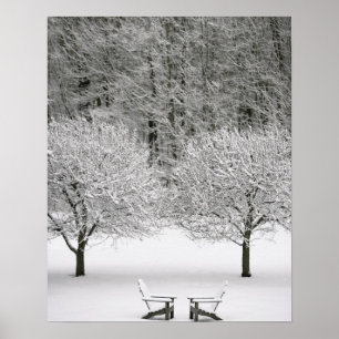 Poster La neige a couvert le paysage