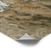 Poster La neige couvre les montagnes Rocheuses aux États- (Coin)