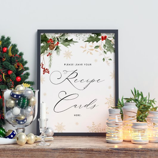 Poster La neige en amour Recette Cartes Fête des mariées