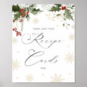 Poster La neige en amour Recette Cartes Fête des mariées (Devant)