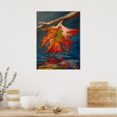 Poster La neige fondante sur la feuille (Cuisine)