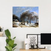 Poster La neige hivernale (Bureau à domicile)