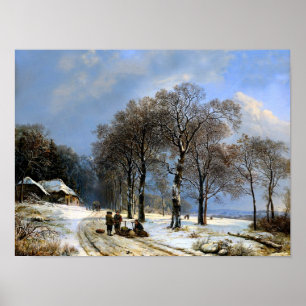 Poster La neige hivernale