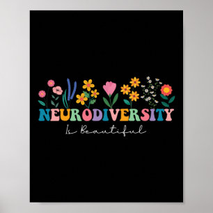 Poster La Neurodiversité Est Belle Fleur Sped Aac Autisme