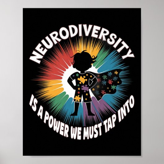 Poster La Neurodiversité Est Une Puissance Que Nous Devon (Devant)