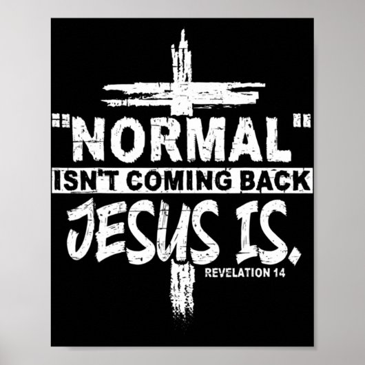 Poster La normale ne revient pas, mais Jésus est révélati (Devant)