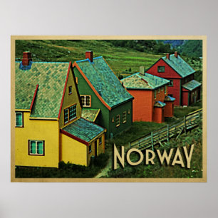 Poster La Norvège vintage