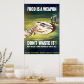 Poster La Nourriture Est Une Arme (Cuisine)