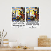 Poster La nourriture gagnera la guerre - Eng & Yiddish - (Cuisine)