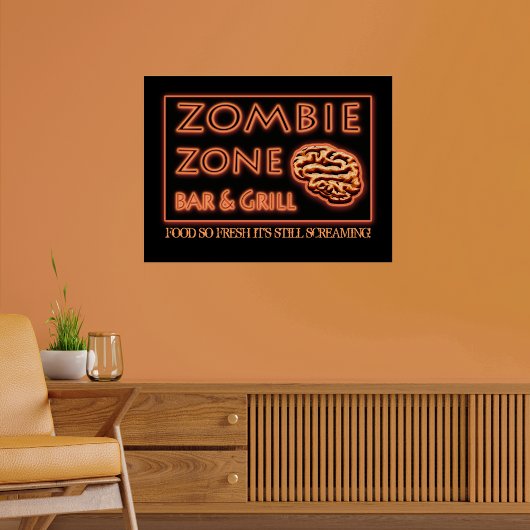 Poster La Nourriture Zombie D'Halloween Si Fraîche Toujou