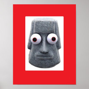Poster La nouveauté Bug-Eyed Moai