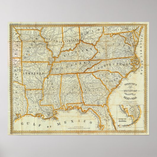 Poster La nouvelle carte topographique de la guerre de Pe (Devant)