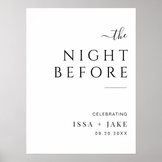 Poster La Nuit Avant Le Dîner De Répétition Mariage D'Acc (Devant)