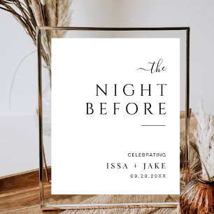 Poster La Nuit Avant Le Dîner De Répétition Mariage D'Acc