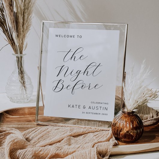 Poster La nuit avant le signe de répétition de script élé