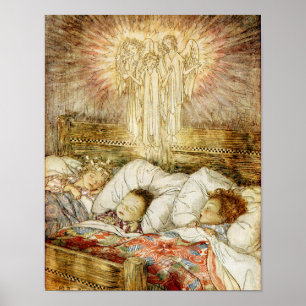 Poster La Nuit Avant Noël Enfants au Lit