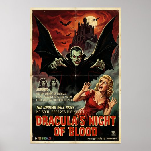 Poster La Nuit d'Horreur de Dracula (Devant)