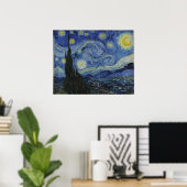 Poster La nuit étoilée[1889] par Vincent van Gogh (Bureau à domicile)