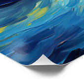 Poster La nuit étoilée - Chien maltais 002 - Qian wan Gog (Coin)