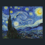 Poster La nuit étoilée de Van Gogh<br><div class="desc">La nuit étoilée de Van Gogh. Visitez mon magasin pour un design plus intéressant et plus de choix de couleurs => zazzle.com/iwheels*</div>