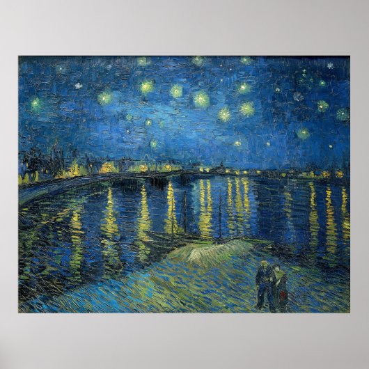 Poster La nuit étoilée de Van Gogh sur le Rhône (Devant)