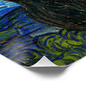 Poster La nuit étoilée de Vincent Van Gogh (Coin)