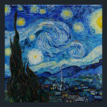 Poster La nuit étoilée de Vincent Van Gogh<br><div class="desc">Immergez-vous dans la beauté fascinante de la Nuit étoilée de Vincent Van Gogh avec cette reproduction de haute qualité. Possédez une histoire de l'art et laissez la brillance du chef-d'oeuvre de Van Gogh illuminer votre environnement.</div>